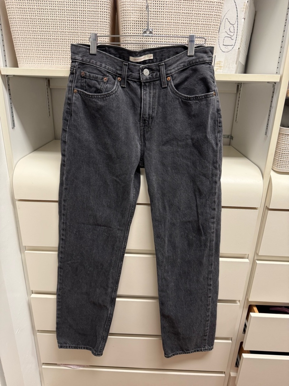 Levi's Women's Charcoal Lo Pro Straight Jeans